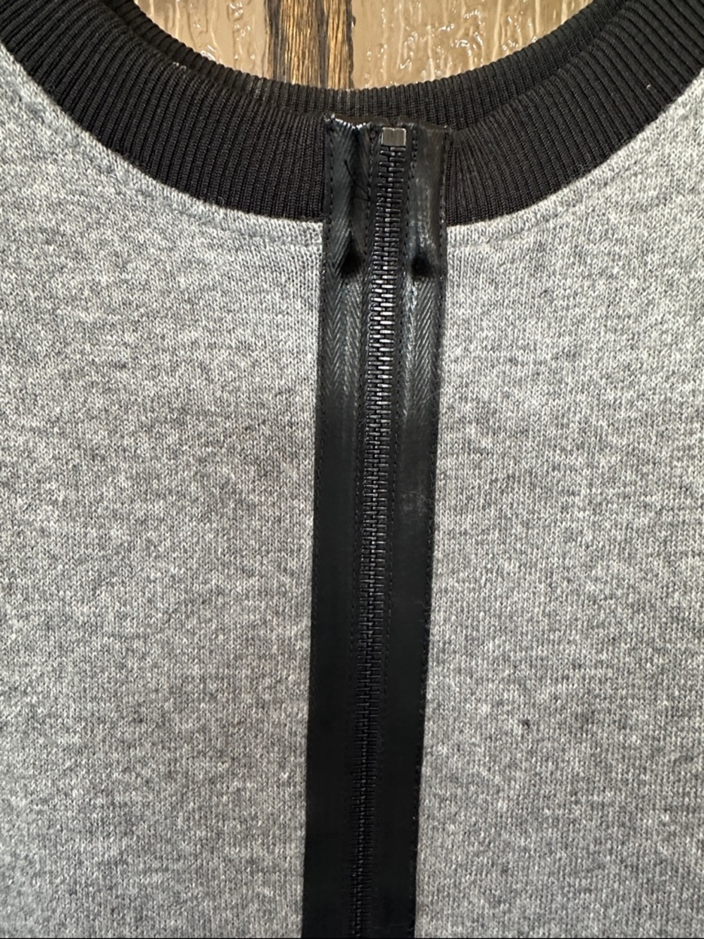 Sandro Women’s Grey, Black & White Colorblock Crewneck Sweater size Med - Picture 6 of 11